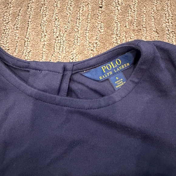Polo Ralph Lauren Girls Navy Blue Dress Size 6 - Picture 3 of 5